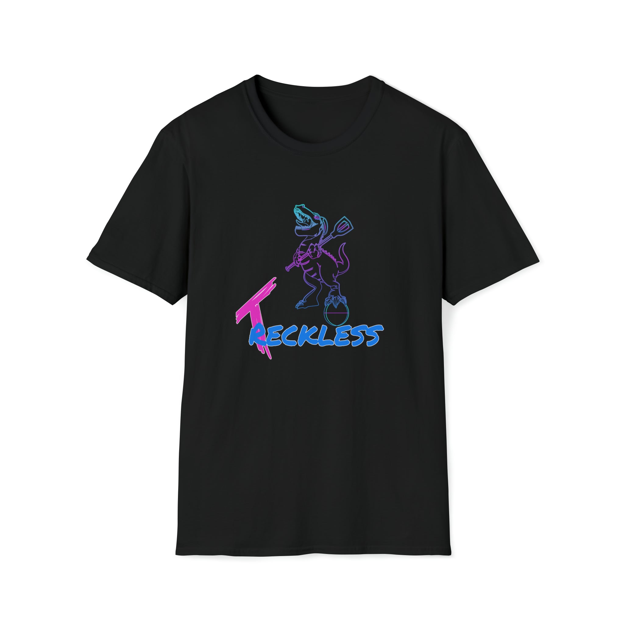 T Reckless Unisex Softstyle T-Shirt - blank back, image size:2048x2048