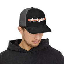 Embroidered Snapback Trucker Cap - Stripes.
