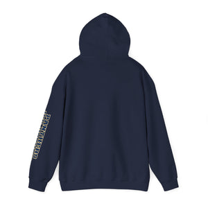 Unisex Hooded Sweatshirt - Franklin Regional Devo (front logo, sleeve text)