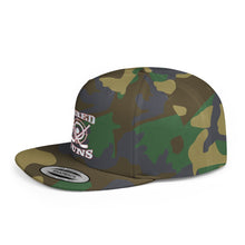 Flat Bill Snapback - Hired Guns (gray/red logo)