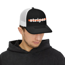 Embroidered Snapback Trucker Cap - Stripes.