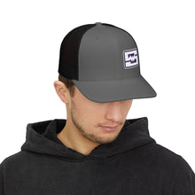 Embroidered Snapback Trucker Cap - Shockwave