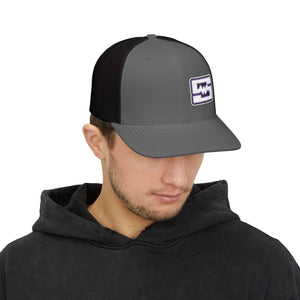 Embroidered Snapback Trucker Cap - Shockwave