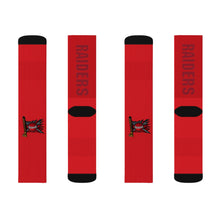 Fitchburg Raiders Red Sublimation Socks (Flag logo)