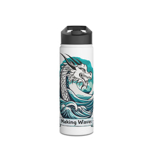 Making Waves - Stainless Steel Water Bottle, Standard Lid (3 sizes)