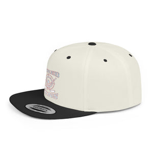 Flat Bill Snapback - Hired Guns (gray/red logo)