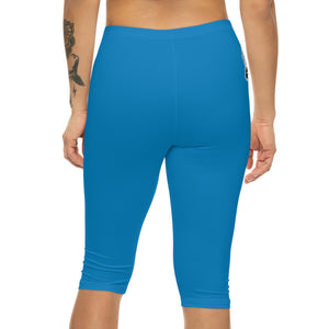 Women’s Capri Leggings (AOP) - Militia (blue)