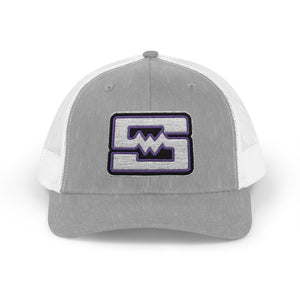 Embroidered Snapback Trucker Cap - Shockwave