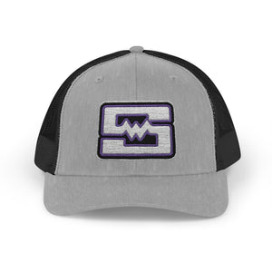 Embroidered Snapback Trucker Cap - Shockwave