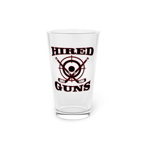 Pint Glass, 16oz - Hired Guns
