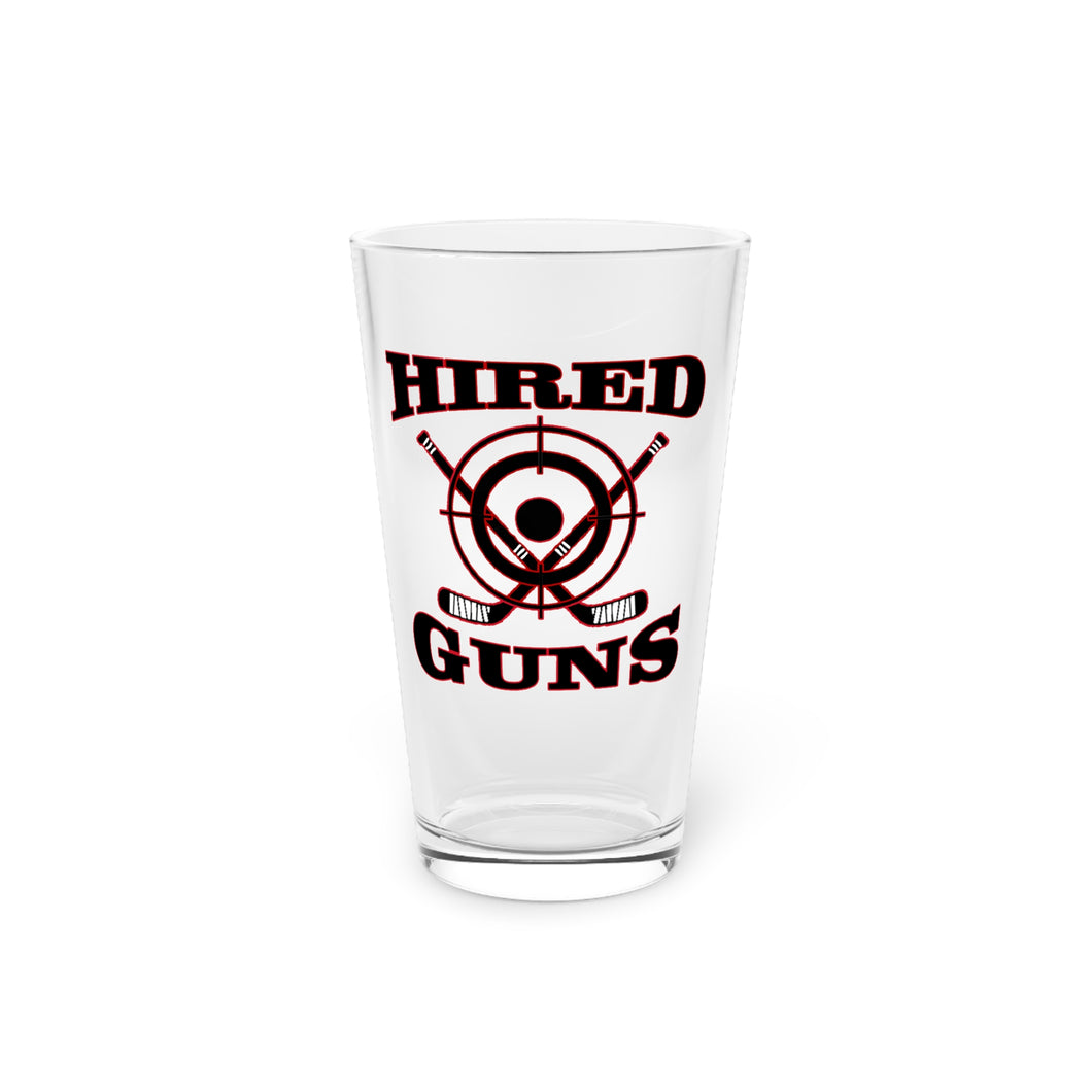 Pint Glass, 16oz - Hired Guns