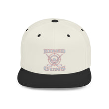 Flat Bill Snapback - Hired Guns (gray/red logo)