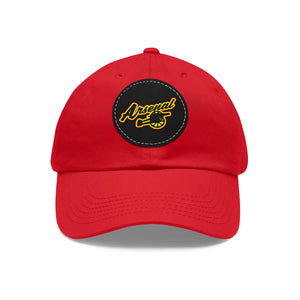 Dad Hat with Leather Patch (Round) - Arsenal