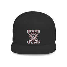 Flat Bill Snapback - Hired Guns (gray/red logo)