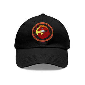 Dad Hat with Leather Patch (Round) - Hellfish