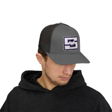Embroidered Snapback Trucker Cap - Shockwave