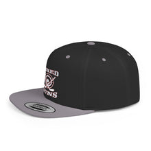 Flat Bill Snapback - Hired Guns (gray/red logo)