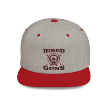 Flat Bill Snapback - Hired Guns (black/red logo)