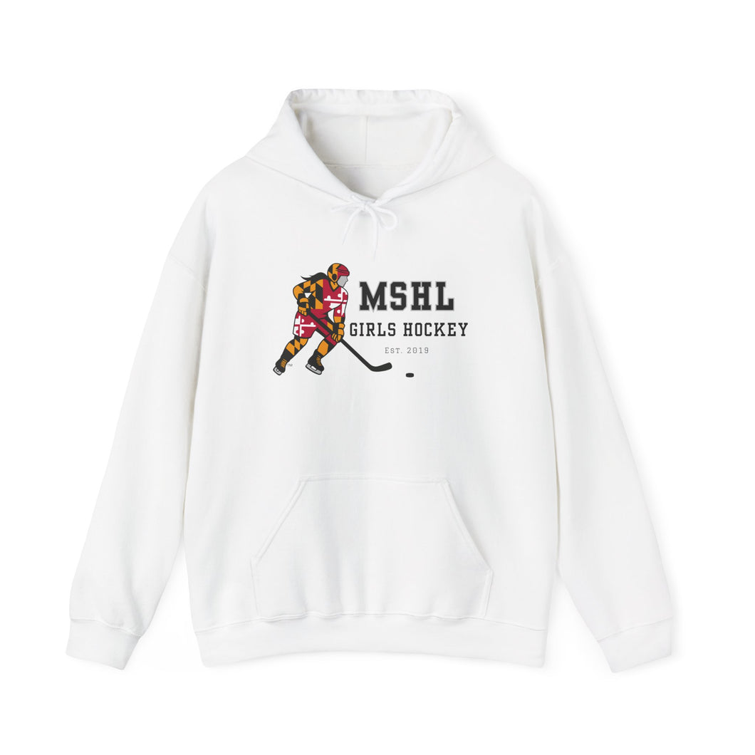 MSHL Girls Hockey Unisex Heavy Blend™ Hooded Sweatshirt (White)