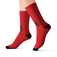 Fitchburg Raiders Red Sublimation Socks (Flag logo)