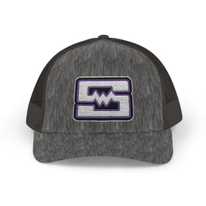Embroidered Snapback Trucker Cap - Shockwave