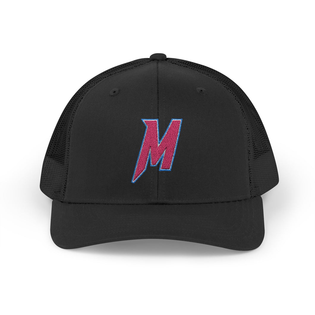Menace Embroidered Snapback Trucker Cap