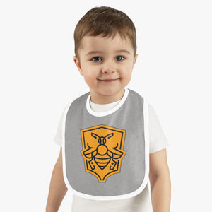 Bee Squad - Baby Contrast Trim Jersey Bib