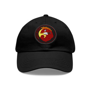 Dad Hat with Leather Patch (Round) - Hellfish