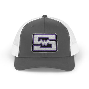 Embroidered Snapback Trucker Cap - Shockwave