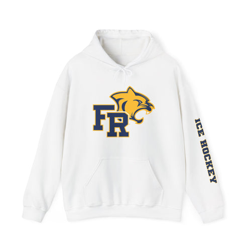 Unisex Hooded Sweatshirt - Franklin Regional Devo (front logo, sleeve text)