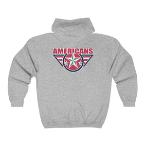 Americans Ice Hockey Unisex Heavy Blend™ Full Zip Hooded Sweatshirt