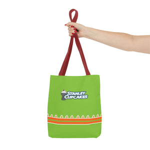 Stanley Cupcakes Green Tote Bag - Fun & Festive Reusable Shopping Bag