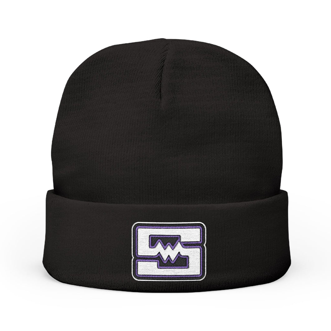 Knit Beanie (Embroidery)- Shockwave