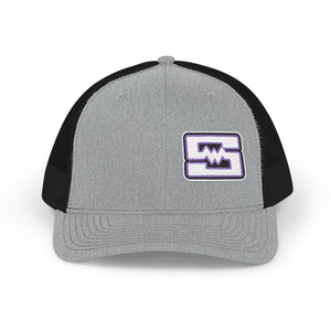 Embroidered Snapback Trucker Cap - Shockwave
