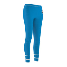 Women's Cut & Sew Casual Leggings (AOP) - Militia (blue)