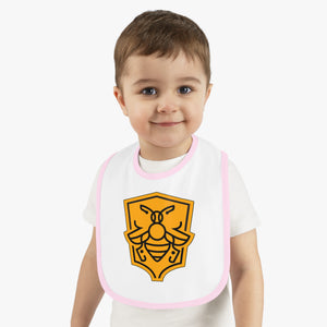 Bee Squad - Baby Contrast Trim Jersey Bib