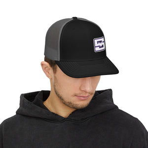 Embroidered Snapback Trucker Cap - Shockwave