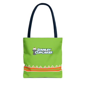 Stanley Cupcakes Green Tote Bag - Fun & Festive Reusable Shopping Bag