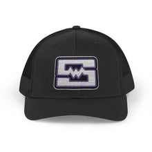 Embroidered Snapback Trucker Cap - Shockwave