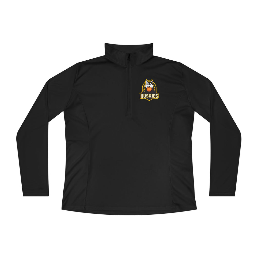 Ladies Quarter-Zip Pullover - Husky Broomball