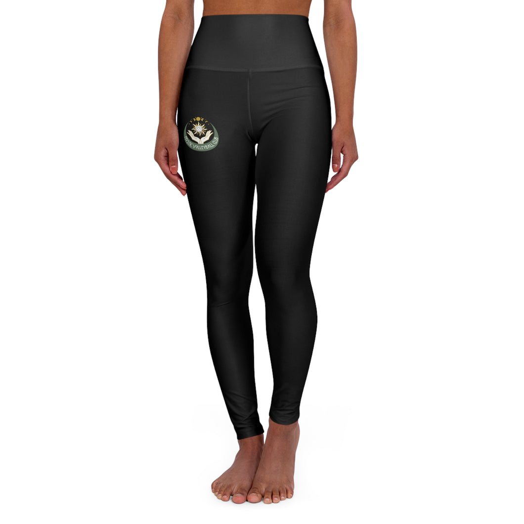 High Waisted Yoga Leggings - Mystic Volleyball