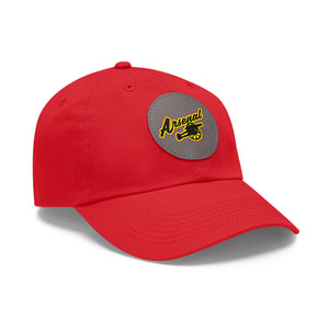 Dad Hat with Leather Patch (Round) - Arsenal