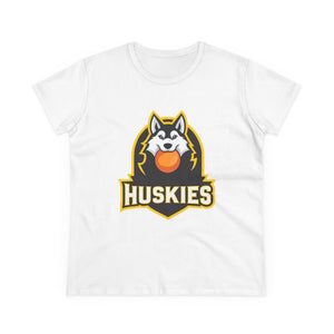 Women's T-Shirt Husky Broomball Design