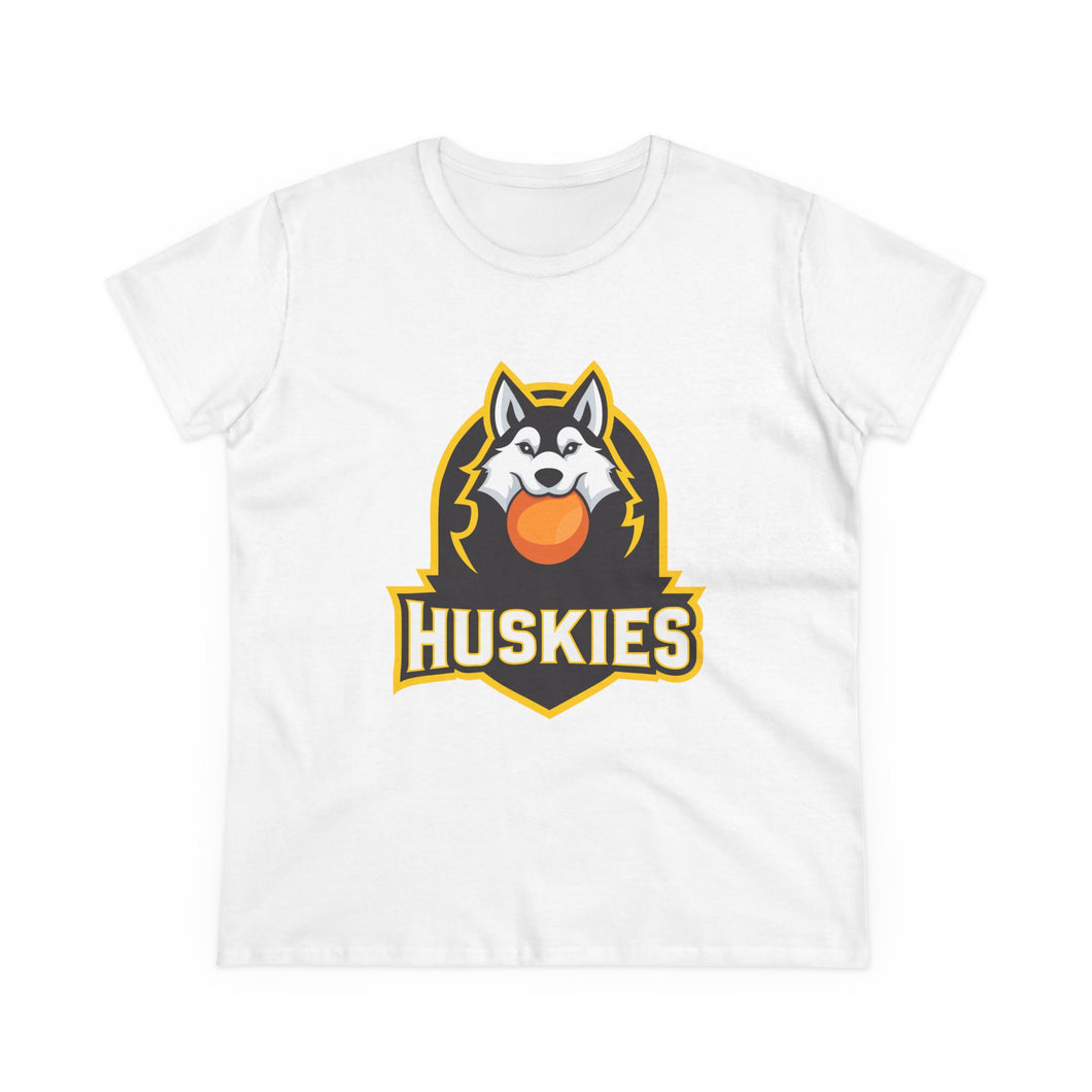 Women's T-Shirt Husky Broomball Design