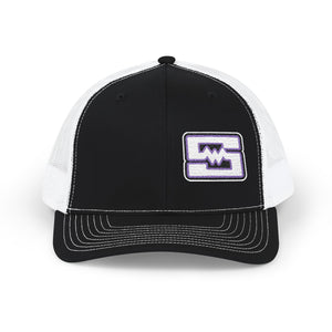 Embroidered Snapback Trucker Cap - Shockwave