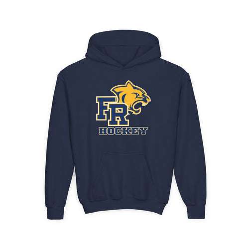 Youth Heavy Blend Hooded Sweatshirt - Franklin Regional Hockey (front logo)