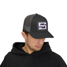 Embroidered Snapback Trucker Cap - Shockwave