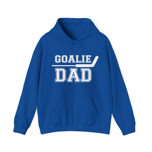 Unisex Heavy Blend™ Hooded Sweatshirt - Goalie Dad (in white)