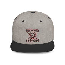 Flat Bill Snapback - Hired Guns (black/red logo)