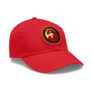 Dad Hat with Leather Patch (Round) - Hellfish